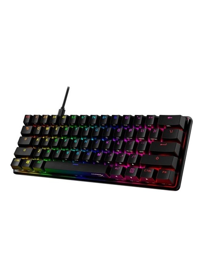 HYPERX - Alloy Origins 60 - Mechanical Gaming Keyboard - Ultra Compact 60% Form Factor - Tactile Aqua Switch - Double Shot PBT Keycaps - RGB LED Backlit - NGENUITY Software Compatible - Black - Image 1