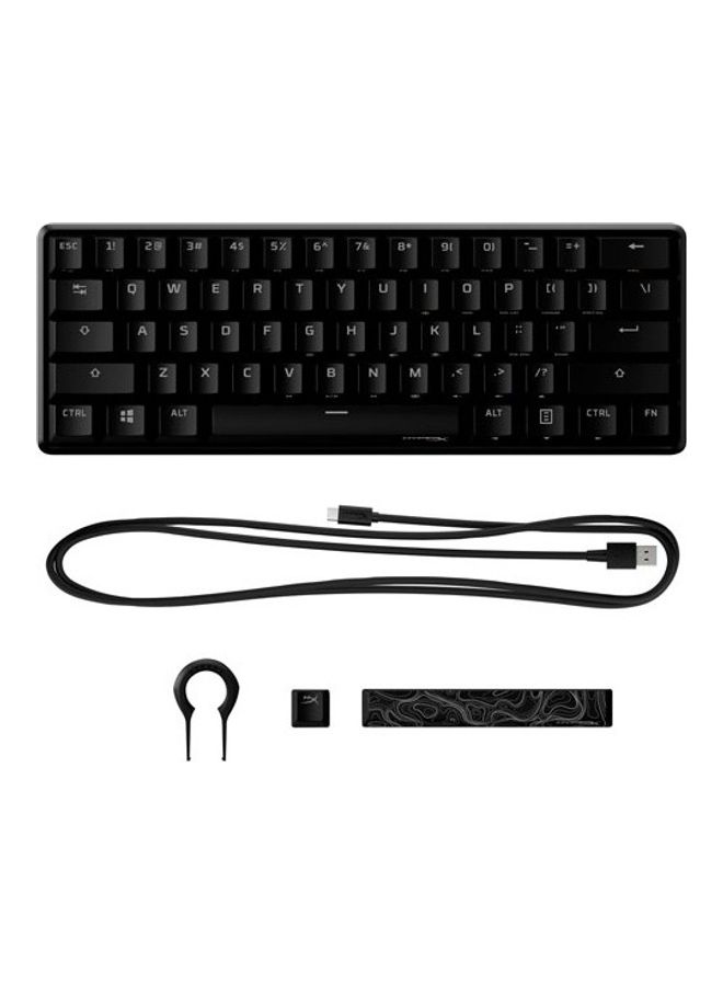 HYPERX - Alloy Origins 60 - Mechanical Gaming Keyboard - Ultra Compact 60% Form Factor - Tactile Aqua Switch - Double Shot PBT Keycaps - RGB LED Backlit - NGENUITY Software Compatible - Black - Image 1