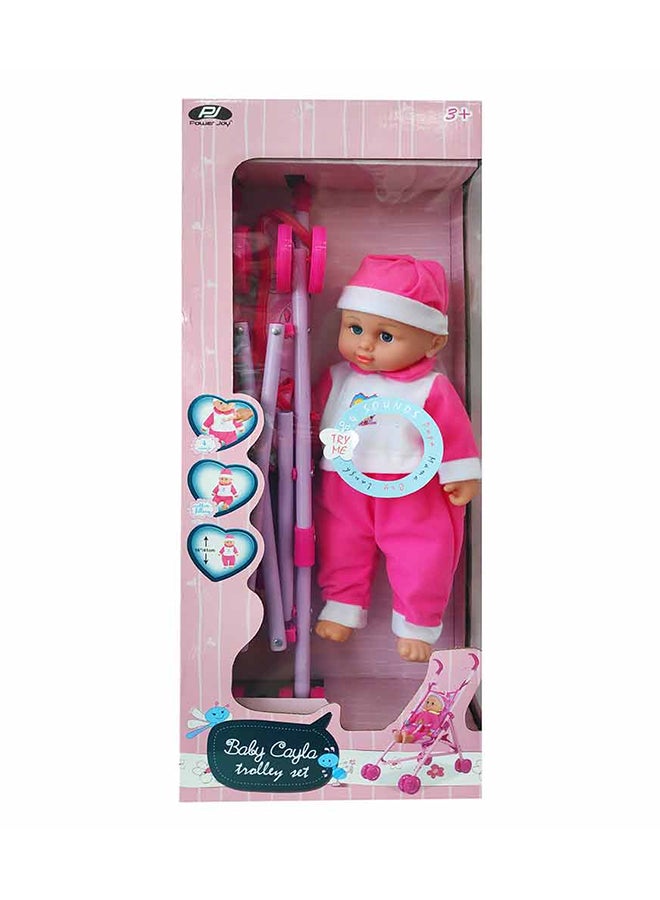 Baby Cayla Doll With Trolley Set Assorted 36cm - v1662618236/N23380438A_2