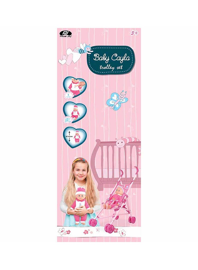 Baby Cayla Doll With Trolley Set Assorted 36cm - v1662618236/N23380438A_3