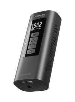 PROMATE 6000 mAh Portable Air Compressor, 4-In-1 Compact Electric Air Pump With Power Bank, 150Psi, Led Light, Sos Function, Safety Hammer And Built-In Tpms For Car Tires, Usb-Powered Smartphones, Aerify Black  - Image 1