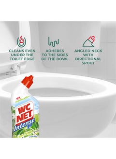 Wc Net Toilet Cleaner Intense Gel Lime Fresh 750ml 1 + 1 Free  - Image 4