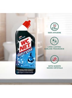 Wc Net Toilet Cleaner Crystal Gel Blue Fresh 750ml 1 + 1 Free  - Image 2