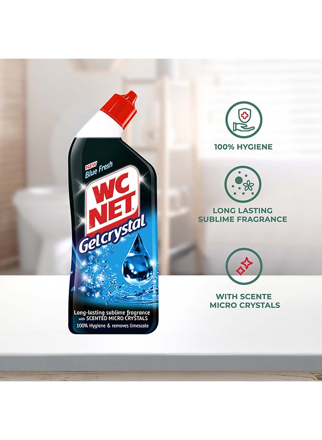 Wc Net Toilet Cleaner Crystal Gel Blue Fresh 750ml 1 + 1 Free  - Image 2
