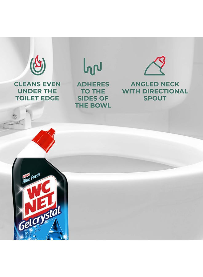 Wc Net Toilet Cleaner Crystal Gel Blue Fresh 750ml 1 + 1 Free  - Image 4