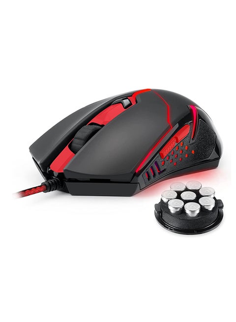 Redragon M601 Gaming Mouse Wired with red led, 3200 DPI 6 Buttons Ergonomic CENTROPHORUS Gaming Mouse for PC