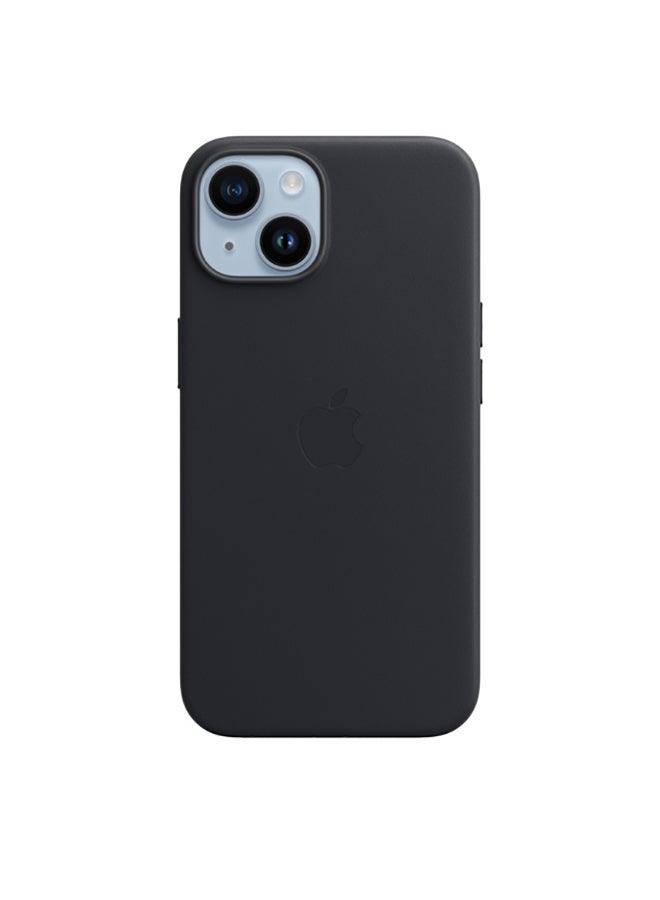 Apple iPhone 14 Leather Case with MagSafe Midnight  - Image 1