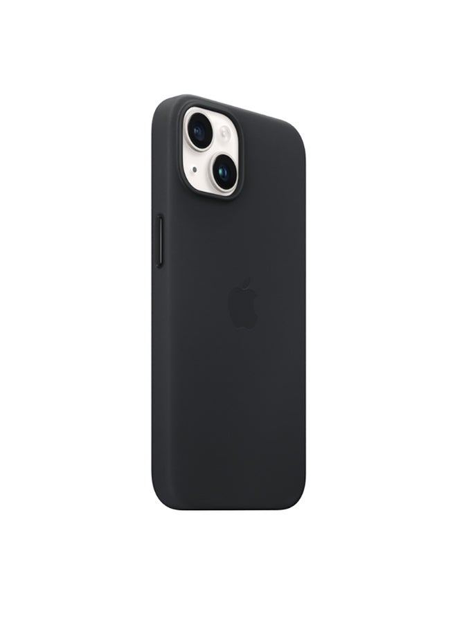 Apple iPhone 14 Leather Case with MagSafe Midnight  - Image 2