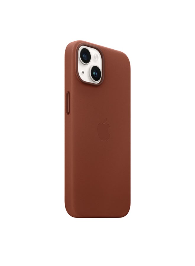 Apple iPhone 14 Leather Case with MagSafe Umber - Image 2