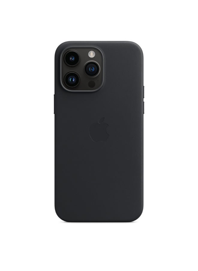 Apple - iPhone 14 Pro Max Leather Case with MagSafe Midnight - Image 1