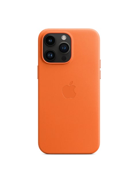 iPhone 14 Pro Max Leather Case with MagSafe Orange