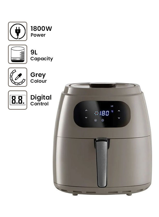 ألسيف إليك مقلاة هوائية رقمية 9 L 1800 W AL7307 رمادي  - Image 1