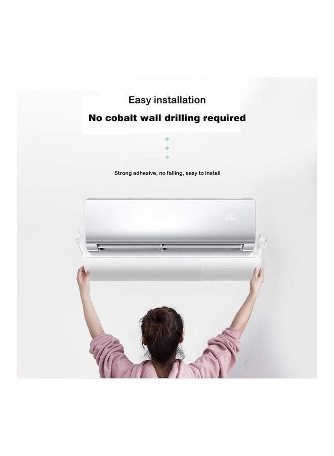 XiuWoo - Adjustable Air Conditioner Wind Deflector Anti Direct Blowing Baffle J9 White - Image 1