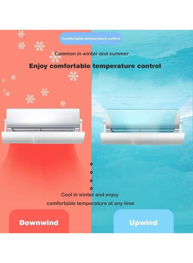 XiuWoo - Adjustable Air Conditioner Wind Deflector Anti Direct Blowing Baffle J9 White - Image 1