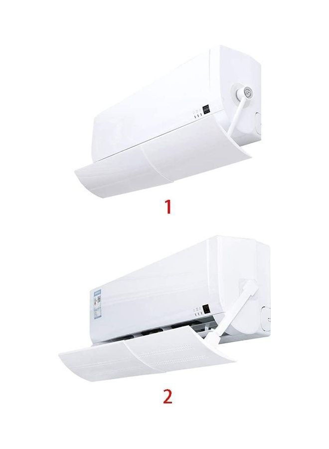 XiuWoo - Adjustable Air Conditioner Cover Anti Direct Wind Deflector J280 White - Image 1