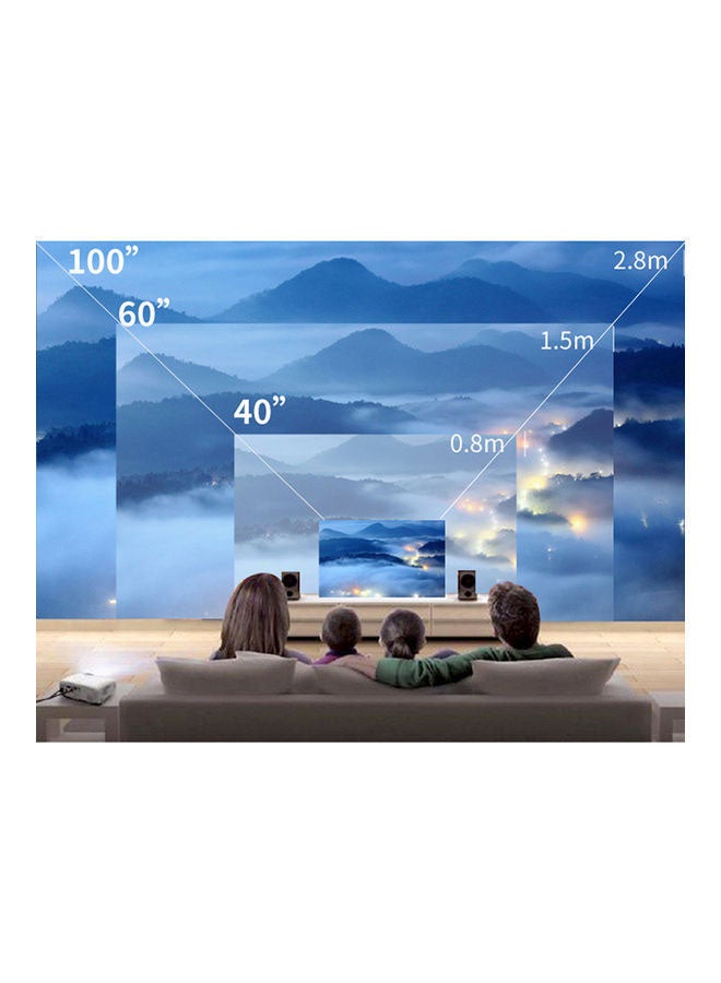 AnneFish - Home office HD 1080p Projector W18 White - Image 1