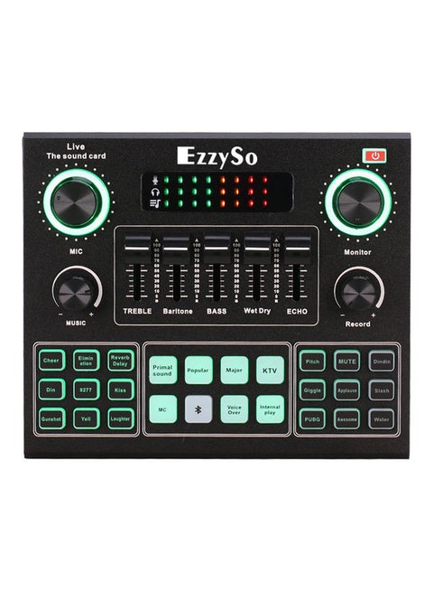 Live Sound Card Audio Mixer Black