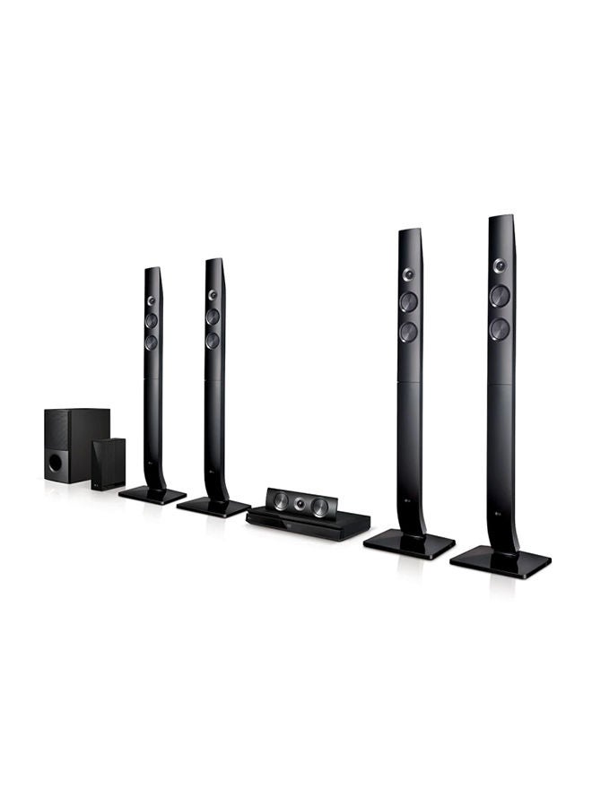 LG - 5.1Ch DVD Home Theatre System Wired Tall Boy 1200W LHD756 Black - Image 1