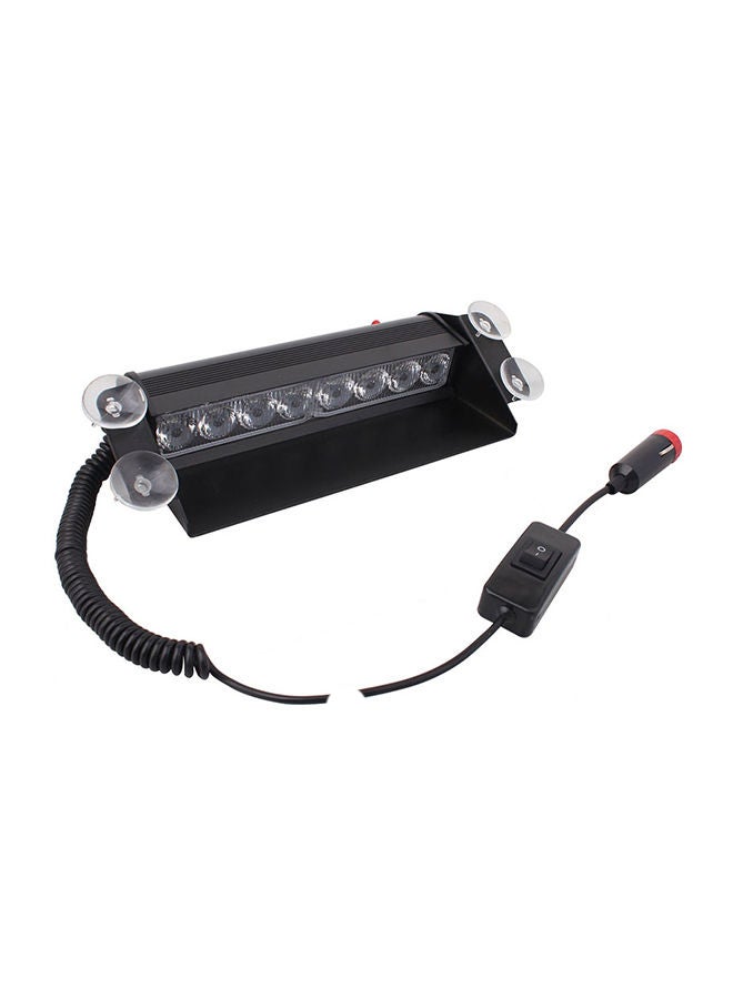 Generic - 8W 800LM 8-LED Light 3-Modes Adjustable Angle Car Strobe Flash Dash Emergency Light Warning Lamp With Suckers - Image 1