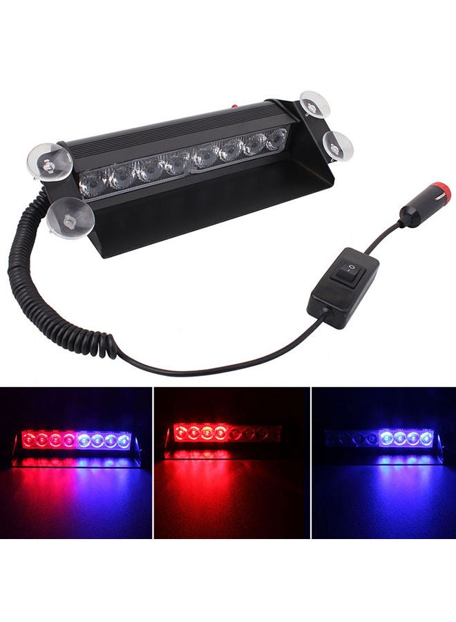 Generic - 8W 800LM 8-LED Light 3-Modes Adjustable Angle Car Strobe Flash Dash Emergency Light Warning Lamp With Suckers - Image 1