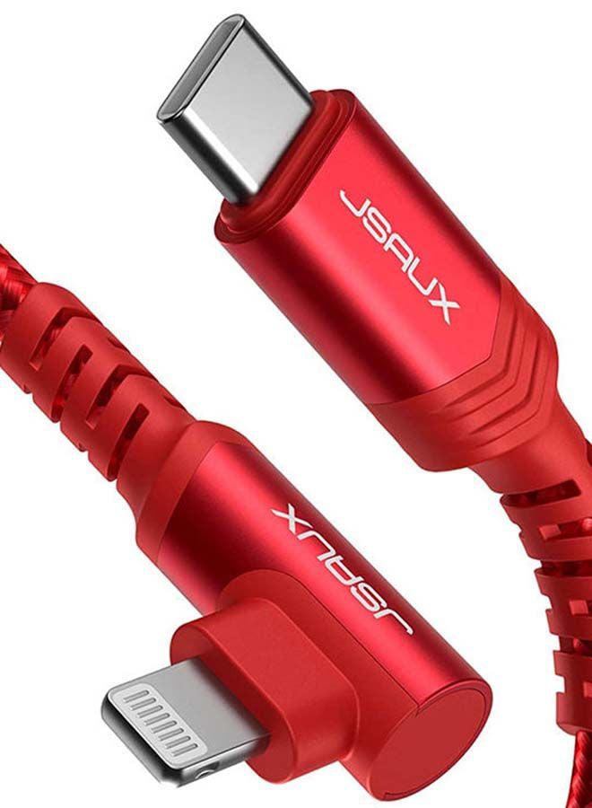 JSAUX - Mfi Usb-C To Lightning Cable 1.8M Red - Image 1