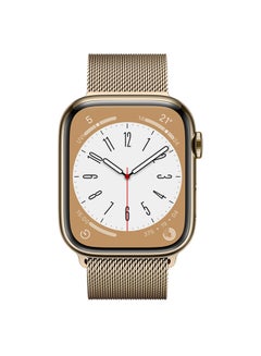 Apple Watch Series 8 GPS + Cellular 41mm Stainless Steel Case With Milanese Loop Gold Milanese Loop  - Image 2