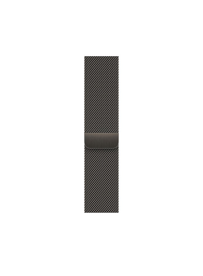 Apple - Watch Series 8 GPS + Cellular 45mm Stainless Steel Case With Milanese Loop Graphite Milanese Loop - Image 1