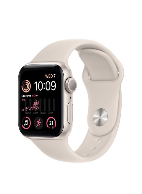 Watch SE GPS + Cellular 44mm Aluminium Case With Sport Band - Regular Starlight (2022)