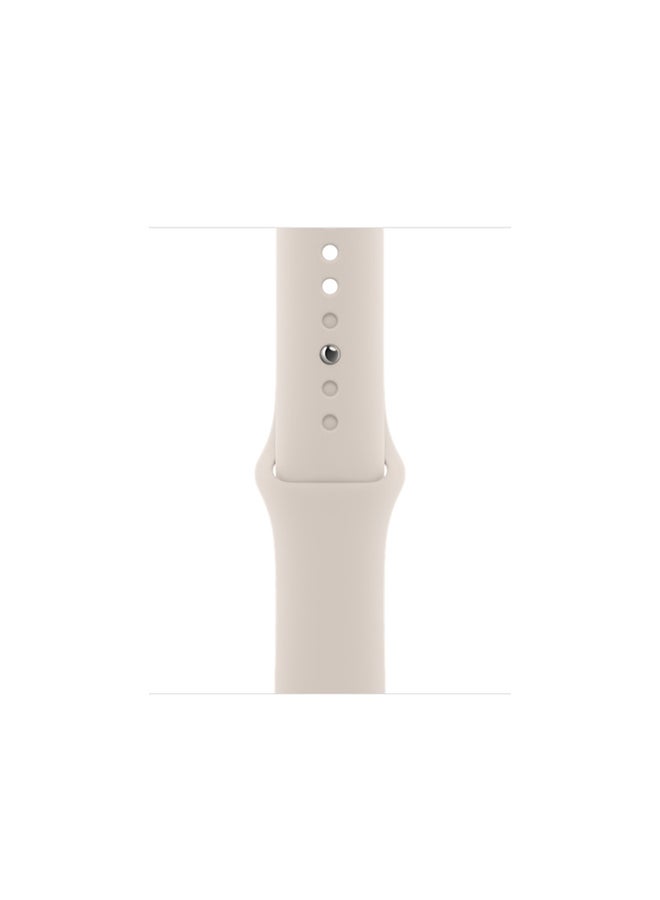 Apple - Watch Series 8 GPS 45mm Starlight Aluminium Case Starlight Sport Band - Image 1