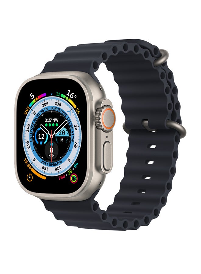 Apple - Watch Ultra GPS + Cellular, 49mm Titanium Case With Ocean Band Midnight - Image 1
