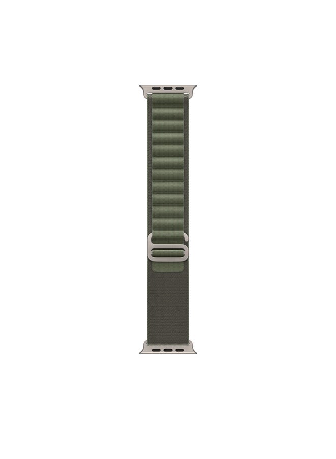 Apple - Watch Ultra GPS + Cellular, 49mm Titanium Case With Alpine Loop - Medium Green - Image 1