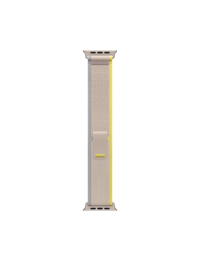 Apple - Watch Ultra GPS + Cellular, 49mm Titanium Case With Trail Loop - M/L Yellow/Beige - Image 1