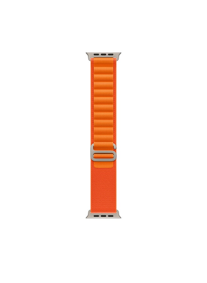 Apple - Watch Ultra GPS + Cellular, 49mm Titanium Case With Alpine Loop - Medium Orange - Image 1