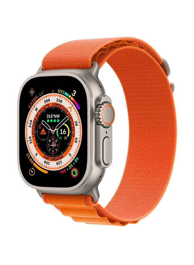 Apple - Watch Ultra GPS + Cellular, 49mm Titanium Case With Alpine Loop - Medium Orange - Image 1