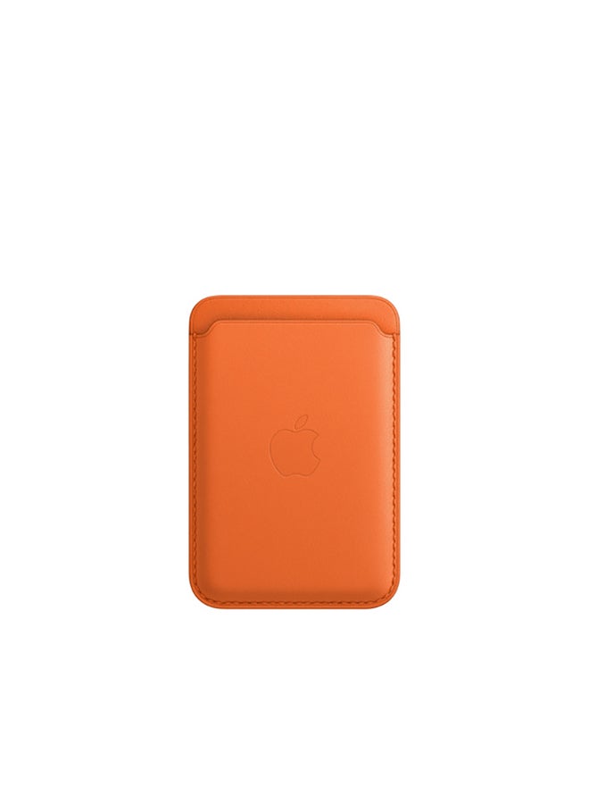 Apple iPhone Leather Wallet with MagSafe Orange - Image 1