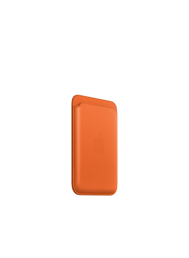 Apple iPhone Leather Wallet with MagSafe Orange - Image 2