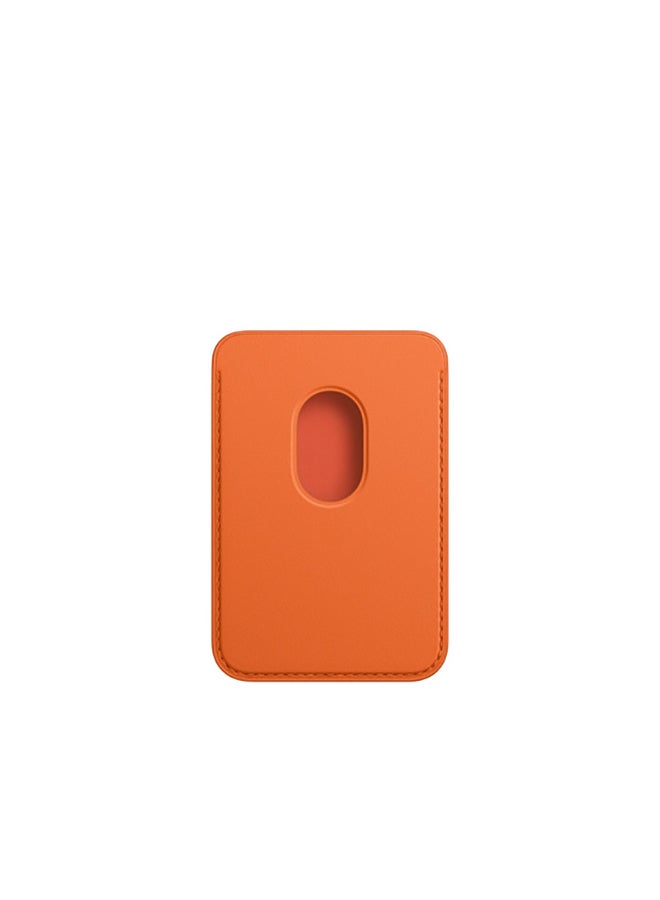 Apple iPhone Leather Wallet with MagSafe Orange - Image 3