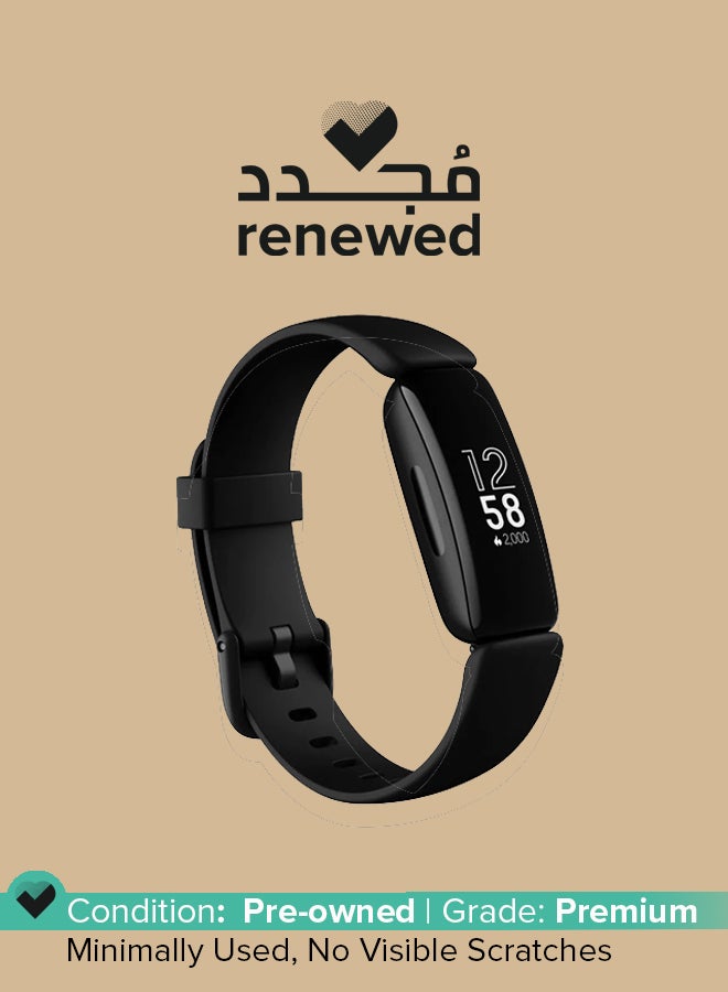 Fitbit Renewed - Inspire 2, Health And Fitness Tracker With Free 1-Year Fitbit Premium Trial, 24/7 Heart Rate And Upto 10 Days Battery Black - Image 1