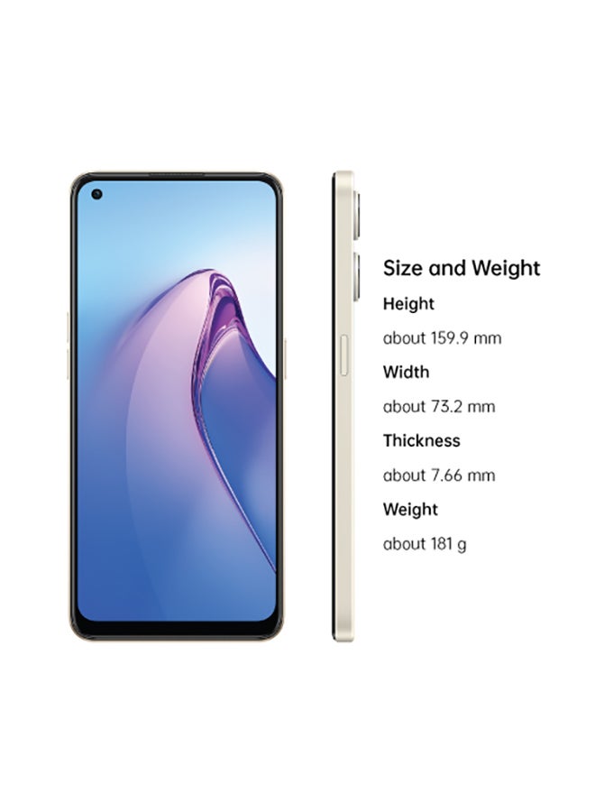 Reno 8z 5G Dual SIM Dawnlight Gold 8GB RAM 128GB - Middle East Version