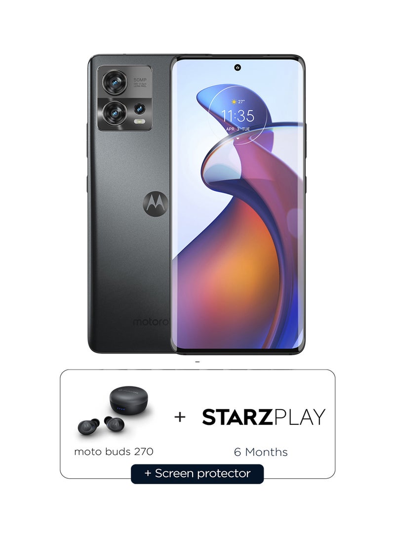 Motorola - Edge 30 Fusion 5G Dual SIM Cosmic Grey 12GB RAM, 256GB With Moto Buds 270, Screen Protector and 6 Months Starzplay - Middle East Version - Image 1