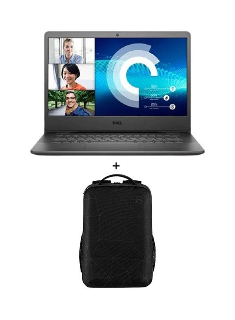 Vostro 3400 (Upgraded Version) Laptop 14-Inch Full HD Display Intel Core i3-1115G4 Processor/12GB RAM/1TB HDD + 256GB SSD/Intel Iris Xe Graphics/Windows 11 With (Upgraded Version) Laptop Bag English/Arabic Black