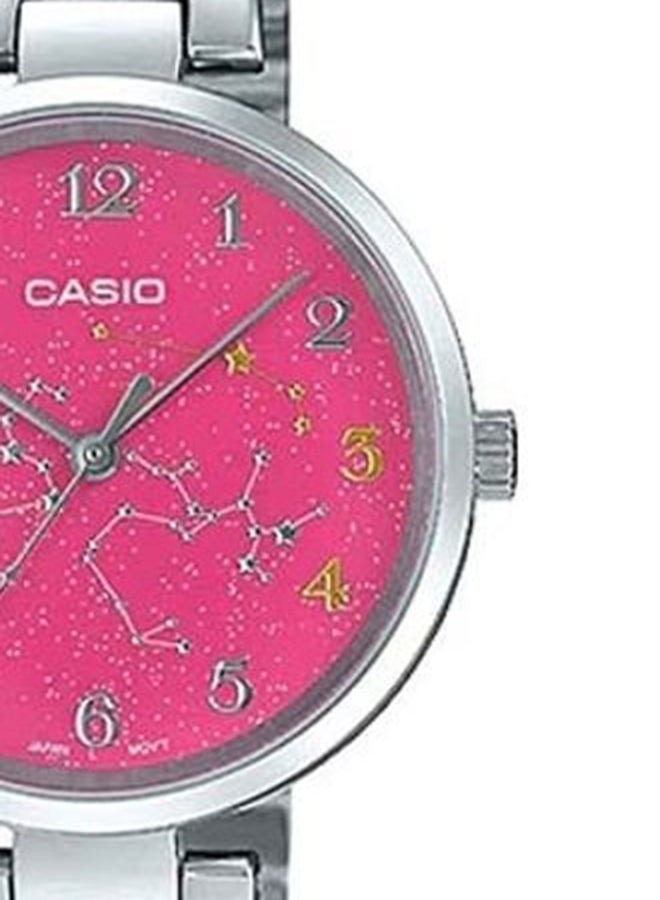CASIO Women's Zodiac Motif Gem Collection Stainless Steel Dial Band Watch - Image 4