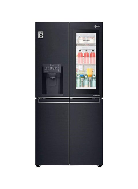 570L Gross/ 423L Net Capacity, French Door (4 Door) Refrigerator, No Frost With InstaView Door-In-Door Technology With Linear Cooling 640 kW GR-X29FTQEL Matte Black