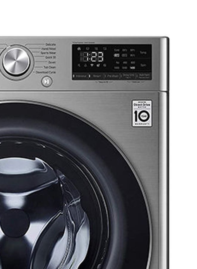 LG - 1400 RPM Front Load Washing Machine 1795 W F4V5RYP2T Stainless Silver - Image 1