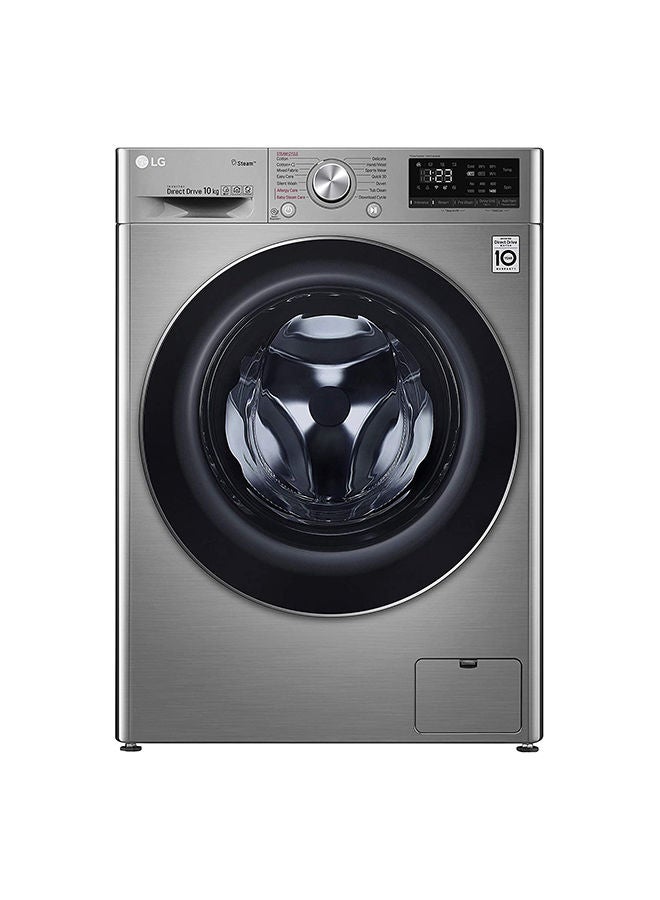 LG - 1400 RPM Front Load Washing Machine 1795 W F4V5RYP2T Stainless Silver - Image 1