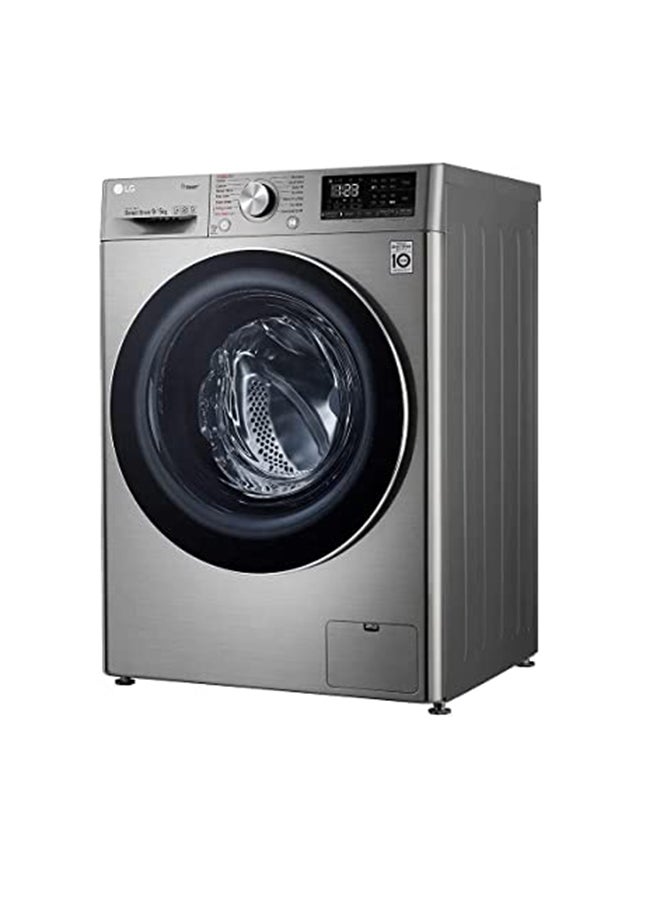 LG - 10/7 KG Front Load Washer Dryer, 1400 Rpm with AI DD, Steam Hygiene Technology, ThinQ (WiFi) F4V5RGP2T Silver - Image 1
