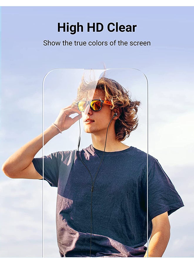 Ugreen - 2 Pack iPhone 14 Pro Screen Protector 6.1 Inch with Alignment Frame Easy Installation Bubble Free HD Clear Scratch Resistant Anti-Fingerprint Tempered Glass Film Full Screen Coverage Clear - Image 1