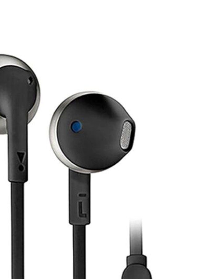JBL - T205 Wired In-Ear Earphones With Mic Black - Image 1