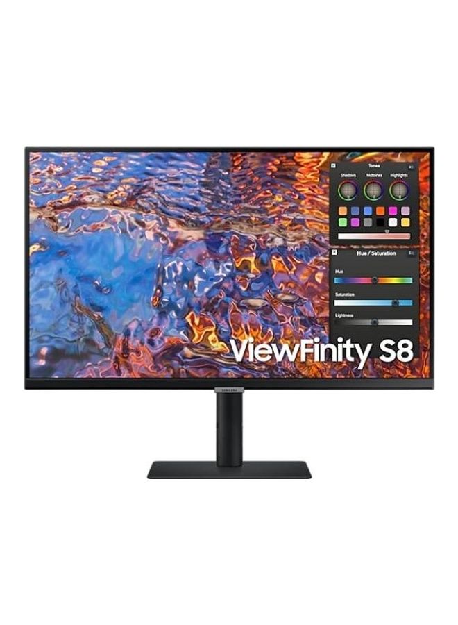 Samsung - 27 inch ViewFinity S8 4K UHD Monitor with DCI-P3 98%, HDR & USB Type-C, 5ms Response Time, DCI-P3 98%, 1.07B Color Support, VESA DisplayHDR 400, IPS Panel | LS27B800PXMXUE Black - Image 1