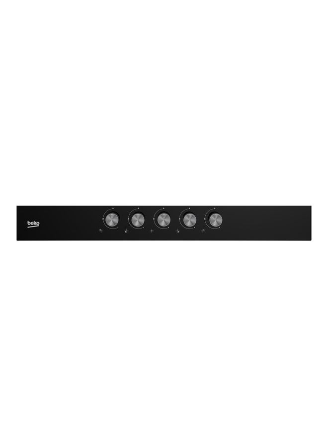 Beko - Built-in Gas Hob 75cm - Crystal 4 Burners + 1 Wok - HILW 75222 S Black - Image 1